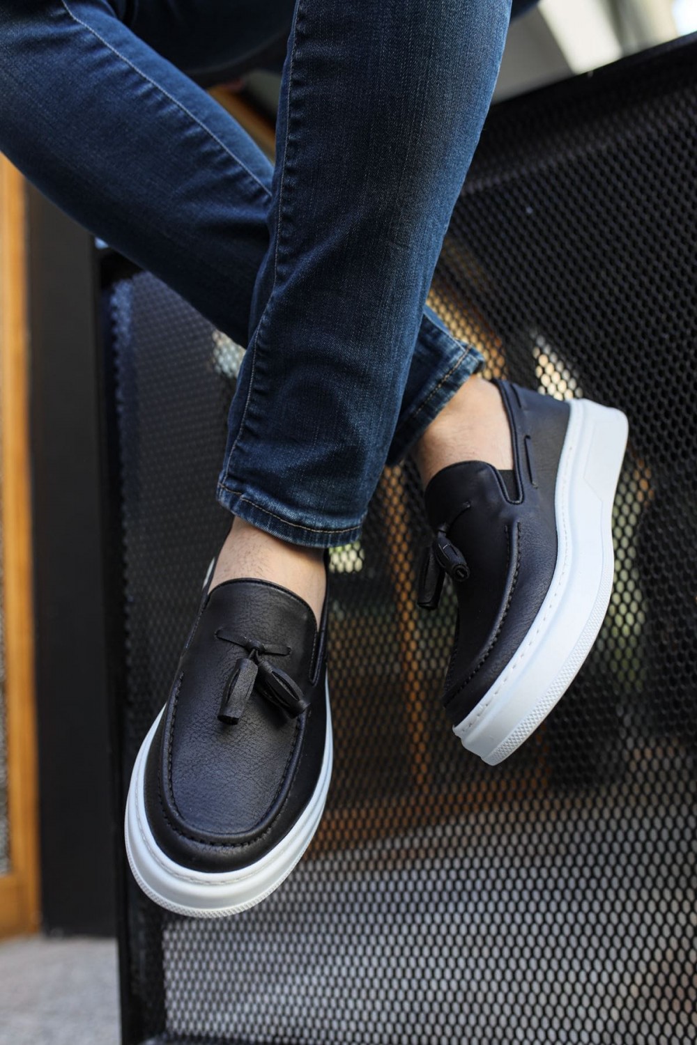 CH127 Loafer - X Erkek Günlük Bağcıksız Corcik Cilt Klasik Ayakkabı CBT - Siyah Erkek Ayakkabı CH127 Loafer - X Erkek Günlük Bağcıksız Corcik Cilt Klasik Ayakkabı CBT - Siyah – Chekich Erkek Ayakkabı