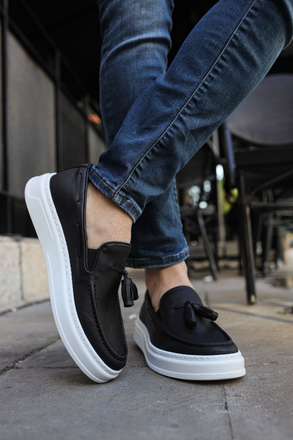 CH127 Loafer - X Erkek Günlük Bağcıksız Corcik Cilt Klasik Ayakkabı CBT - Siyah Erkek Ayakkabı CH127 Loafer - X Erkek Günlük Bağcıksız Corcik Cilt Klasik Ayakkabı CBT - Siyah – Chekich Erkek Ayakkabı