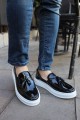 CH127 Loafer - X Erkek Günlük Bağcıksız Corcik Rugan Klasik Ayakkabı CBT - Siyah