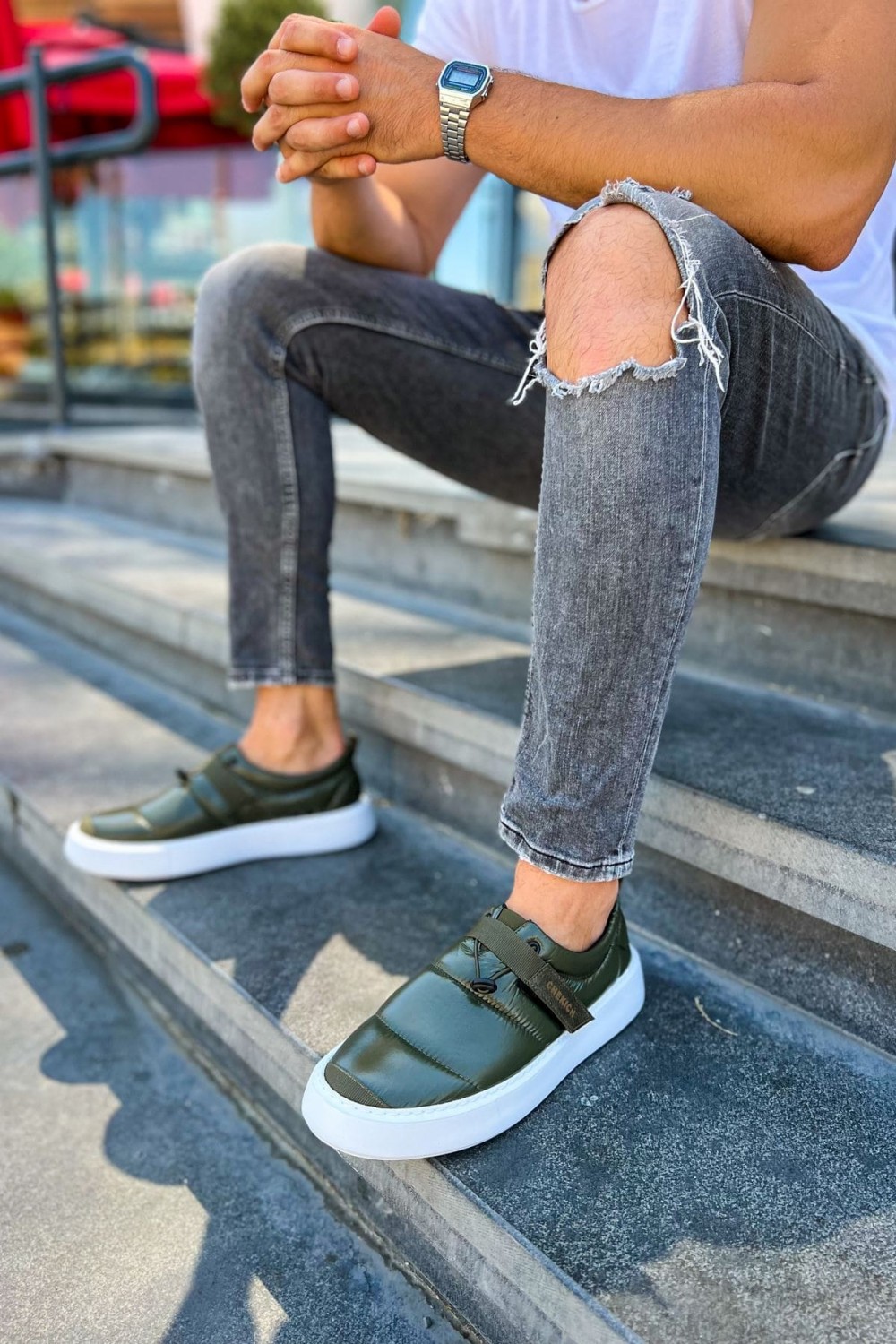 CH137 Parachute Erkek Günlük Bağcıksız Cırtlı Paraşüt Kumaş Spor Sneaker Ayakkabı PKBT - Haki Erkek Ayakkabı CH137 Parachute Erkek Günlük Bağcıksız Cırtlı Paraşüt Kumaş Spor Sneaker Ayakkabı PKBT - Haki – Chekich Erkek Ayakkabı