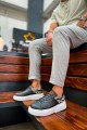 CH145 Sauerbergg Erkek Günlük Bağcıklı Cilt Spor Sneaker Ayakkabı CBT - Antrasit Erkek Ayakkabı CH145 Sauerbergg Erkek Günlük Bağcıklı Cilt Spor Sneaker Ayakkabı CBT - Antrasit – Chekich Erkek Ayakkabı