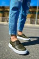 CH147 Dobeny Erkek Günlük Bağcıksız Cırtlı Cilt Spor Sneaker Ayakkabı CBT - Haki Erkek Ayakkabı CH147 Dobeny Erkek Günlük Bağcıksız Cırtlı Cilt Spor Sneaker Ayakkabı CBT - Haki – Chekich Erkek Ayakkabı