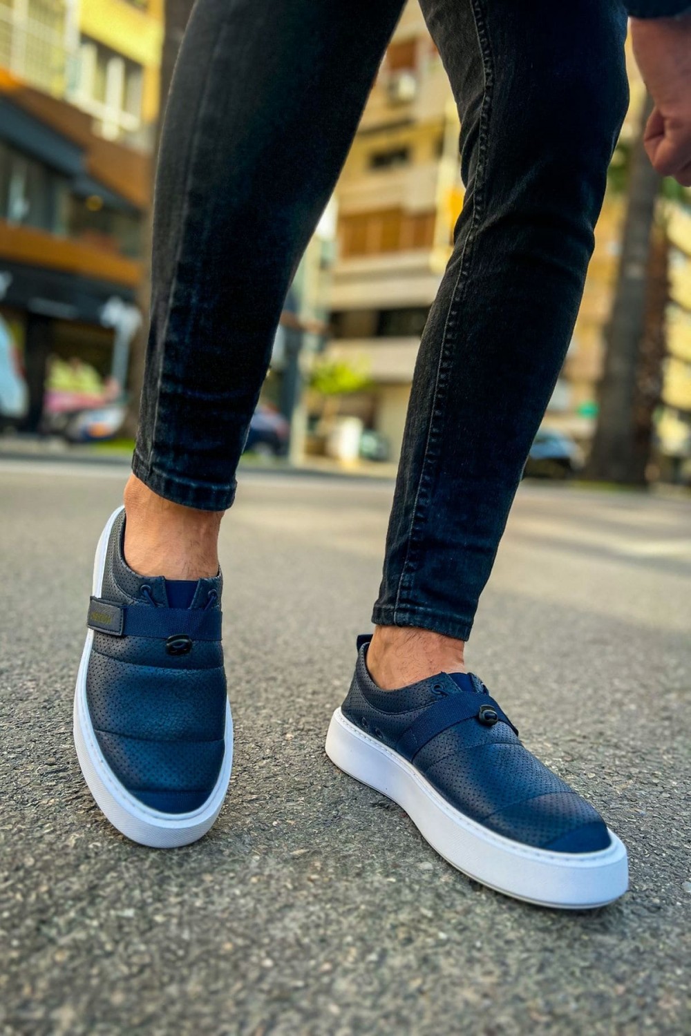 CH147 Dobeny Erkek Günlük Bağcıksız Cırtlı Cilt Spor Sneaker Ayakkabı CBT - Lacivert Erkek Ayakkabı CH147 Dobeny Erkek Günlük Bağcıksız Cırtlı Cilt Spor Sneaker Ayakkabı CBT - Lacivert – Chekich Erkek Ayakkabı
