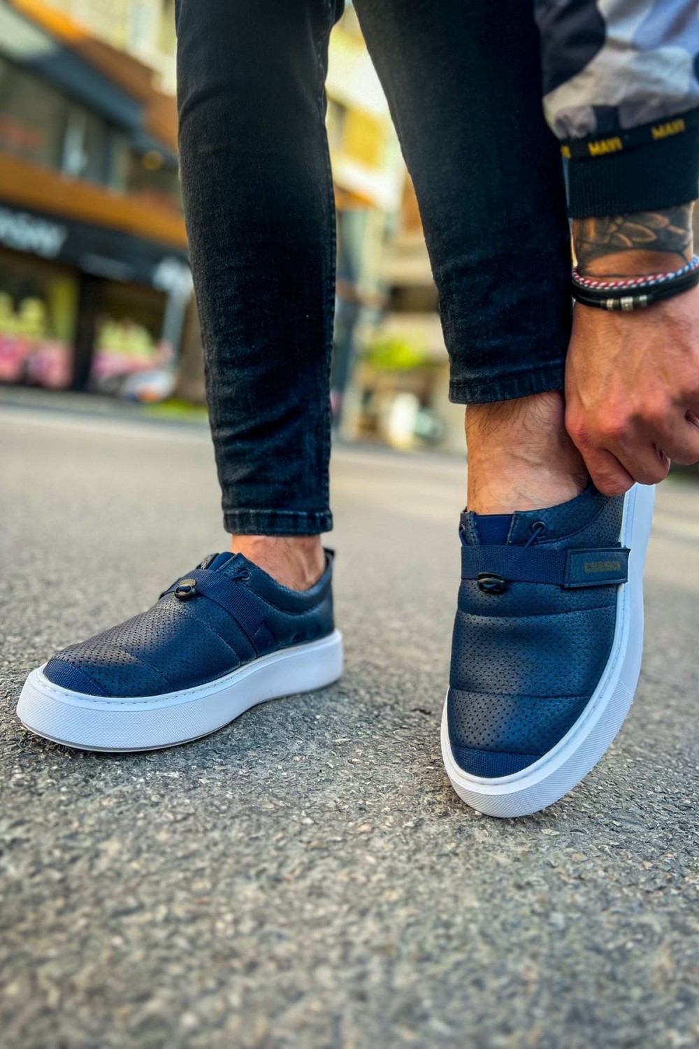 CH147 Dobeny Erkek Günlük Bağcıksız Cırtlı Cilt Spor Sneaker Ayakkabı CBT - Lacivert Erkek Ayakkabı CH147 Dobeny Erkek Günlük Bağcıksız Cırtlı Cilt Spor Sneaker Ayakkabı CBT - Lacivert – Chekich Erkek Ayakkabı