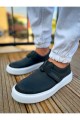 CH147 Dobeny Erkek Günlük Bağcıksız Cırtlı Cilt Spor Sneaker Ayakkabı CBT - Siyah – Chekich Erkek Ayakkabı