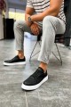 CH153 Oxford Erkek Günlük Bağcıklı Cilt Spor Sneaker Ayakkabı CBT - Siyah – Chekich Erkek Ayakkabı