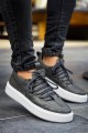 CH159 Saturn Erkek Günlük Bağcıklı Cilt Spor Sneaker Ayakkabı CBT - Antrasit Erkek Ayakkabı CH159 Saturn Erkek Günlük Bağcıklı Cilt Spor Sneaker Ayakkabı CBT - Antrasit – Chekich Erkek Ayakkabı