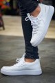 CH159 Saturn Erkek Günlük Bağcıklı Cilt Spor Sneaker Ayakkabı CBT - Beyaz Erkek Ayakkabı CH159 Saturn Erkek Günlük Bağcıklı Cilt Spor Sneaker Ayakkabı CBT - Beyaz – Chekich Erkek Ayakkabı