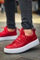 CH159 Saturn Erkek Günlük Bağcıklı Cilt Spor Sneaker Ayakkabı CBT - Kırmızı Erkek Ayakkabı CH159 Saturn Erkek Günlük Bağcıklı Cilt Spor Sneaker Ayakkabı CBT - Kırmızı – Chekich Erkek Ayakkabı