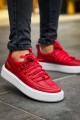 CH159 Saturn Erkek Günlük Bağcıklı Cilt Spor Sneaker Ayakkabı CBT - Kırmızı Erkek Ayakkabı CH159 Saturn Erkek Günlük Bağcıklı Cilt Spor Sneaker Ayakkabı CBT - Kırmızı – Chekich Erkek Ayakkabı