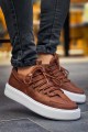 CH159 Saturn Erkek Günlük Bağcıklı Cilt Spor Sneaker Ayakkabı CBT - Taba – Chekich Erkek Ayakkabı