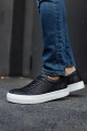 CH163 Optimum Erkek Günlük Bağcıklı Cilt Spor Sneaker Ayakkabı CBT - Siyah – Chekich Erkek Ayakkabı
