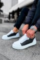 CH169 Thorn Erkek Günlük Bağcıklı Cilt Spor Sneaker Ayakkabı CBT - Beyaz/Antrasit – Chekich Erkek Ayakkabı