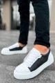 CH169 Thorn Erkek Günlük Bağcıklı Cilt Spor Sneaker Ayakkabı CBT - Beyaz/Antrasit