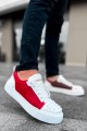 CH169 Thorn Erkek Günlük Bağcıklı Cilt Spor Sneaker Ayakkabı CBT - Beyaz/Kırmızı – Chekich Erkek Ayakkabı
