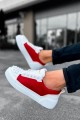 CH169 Thorn Erkek Günlük Bağcıklı Cilt Spor Sneaker Ayakkabı CBT - Beyaz/Kırmızı – Chekich Erkek Ayakkabı