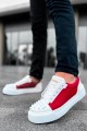 CH169 Thorn Erkek Günlük Bağcıklı Cilt Spor Sneaker Ayakkabı CBT - Beyaz/Kırmızı – Chekich Erkek Ayakkabı