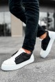 CH169 Thorn Erkek Günlük Bağcıklı Cilt Spor Sneaker Ayakkabı CBT - Beyaz/Siyah – Chekich Erkek Ayakkabı