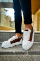 CH169 Thorn Erkek Günlük Bağcıklı Cilt Spor Sneaker Ayakkabı CBT - Beyaz/Taba Erkek Ayakkabı CH169 Thorn Erkek Günlük Bağcıklı Cilt Spor Sneaker Ayakkabı CBT - Beyaz/Taba – Chekich Erkek Ayakkabı