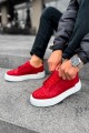 CH169 Thorn Erkek Günlük Bağcıklı Cilt Spor Sneaker Ayakkabı CBT - Kırmızı Erkek Ayakkabı CH169 Thorn Erkek Günlük Bağcıklı Cilt Spor Sneaker Ayakkabı CBT - Kırmızı – Chekich Erkek Ayakkabı