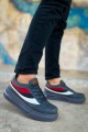 CH171 Ariaso Erkek Günlük Bağcıklı Cilt Spor Sneaker Ayakkabı CAT - Antrasit – Chekich Erkek Ayakkabı