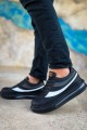 CH172 Ariasa Erkek Günlük Bağcıklı Cilt Spor Sneaker Ayakkabı CST - Siyah Erkek Ayakkabı CH172 Ariasa Erkek Günlük Bağcıklı Cilt Spor Sneaker Ayakkabı CST - Siyah – Chekich Erkek Ayakkabı