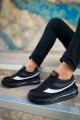 CH172 Ariasa Erkek Günlük Bağcıklı Cilt Spor Sneaker Ayakkabı CST - Siyah Erkek Ayakkabı CH172 Ariasa Erkek Günlük Bağcıklı Cilt Spor Sneaker Ayakkabı CST - Siyah – Chekich Erkek Ayakkabı