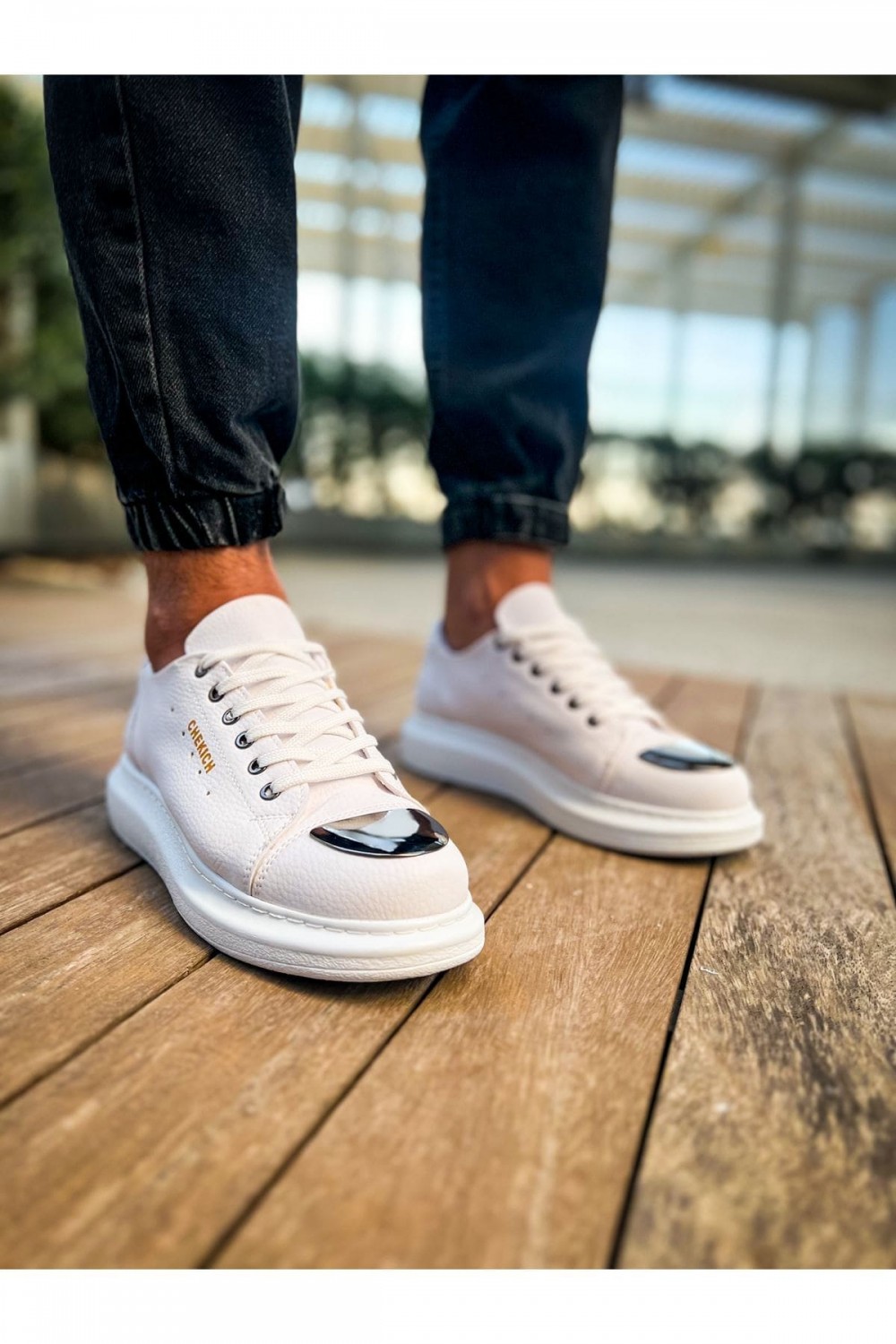 CH175 Mirror Erkek Günlük Bağcıklı Cilt Spor Sneaker Ayakkabı CBT - Beyaz Erkek Ayakkabı CH175 Mirror Erkek Günlük Bağcıklı Cilt Spor Sneaker Ayakkabı CBT - Beyaz – Chekich Erkek Ayakkabı