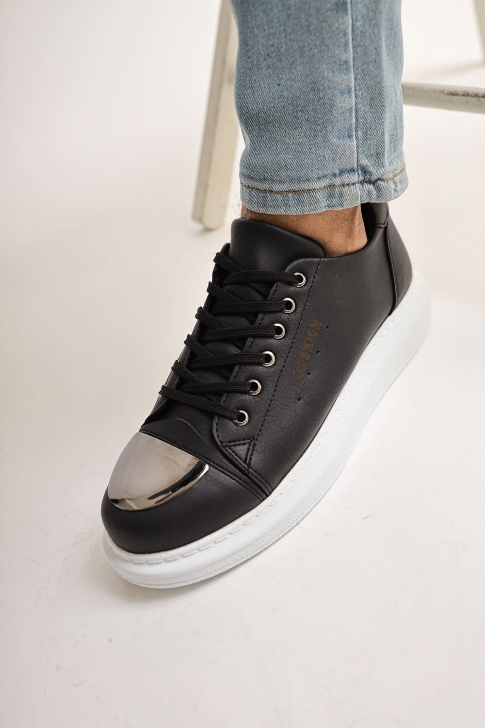 CH175 Mirror Erkek Günlük Bağcıklı Cilt Spor Sneaker Ayakkabı CBT - Siyah Erkek Ayakkabı CH175 Mirror Erkek Günlük Bağcıklı Cilt Spor Sneaker Ayakkabı CBT - Siyah – Chekich Erkek Ayakkabı