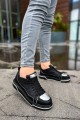 CH183 Jet Setter Mirror Erkek Günlük Bağcıklı Cilt Spor Sneaker Ayakkabı CST - Siyah/Silver – Chekich Erkek Ayakkabı