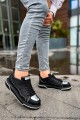 CH183 Jet Setter Mirror Erkek Günlük Bağcıklı Cilt Spor Sneaker Ayakkabı CST - Siyah/Silver – Chekich Erkek Ayakkabı
