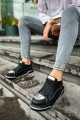 CH183 Jet Setter Mirror Erkek Günlük Bağcıklı Cilt Spor Sneaker Ayakkabı CST - Siyah/Silver – Chekich Erkek Ayakkabı