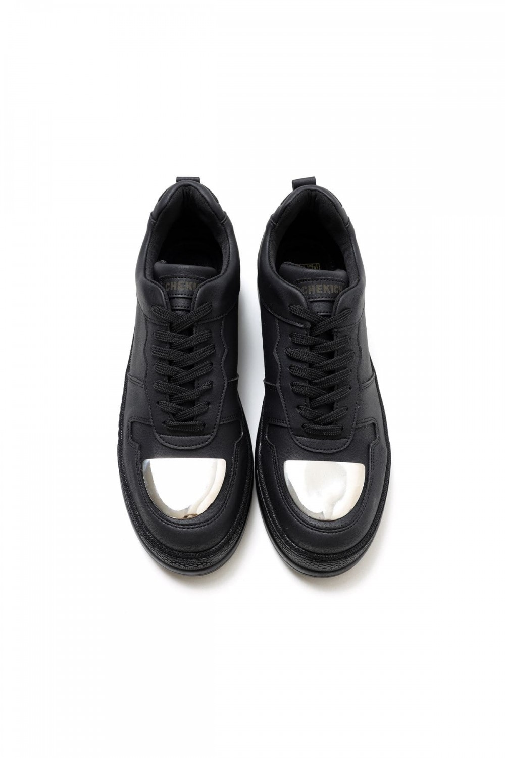 CH185 Force Mirror Erkek Günlük Bağcıklı Cilt Spor Sneaker Ayakkabı CST - Siyah – Chekich Erkek Ayakkabı