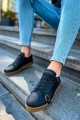 CH191 Side Buckle Erkek Günlük Bağcıklı Krep Taban Cilt Spor Sneaker Ayakkabı CKT - Siyah Erkek Ayakkabı CH191 Side Buckle Erkek Günlük Bağcıklı Krep Taban Cilt Spor Sneaker Ayakkabı CKT - Siyah – Chekich Erkek Ayakkabı