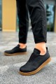 CH195 Rigidus Erkek Günlük Bağcıksız Krep Taban Cilt Spor Sneaker Ayakkabı CKT - Siyah – Chekich Erkek Ayakkabı