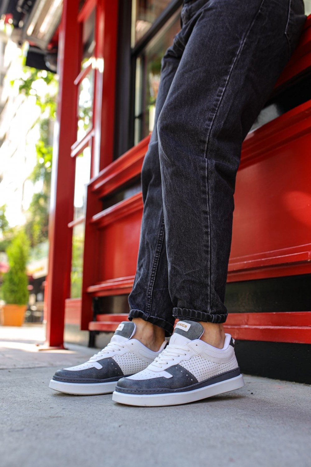 CH201 Hercules Erkek Günlük Bağcıklı Cilt Spor Sneaker Ayakkabı CBT - Beyaz/Antrasit Erkek Ayakkabı CH201 Hercules Erkek Günlük Bağcıklı Cilt Spor Sneaker Ayakkabı CBT - Beyaz/Antrasit – Chekich Erkek Ayakkabı