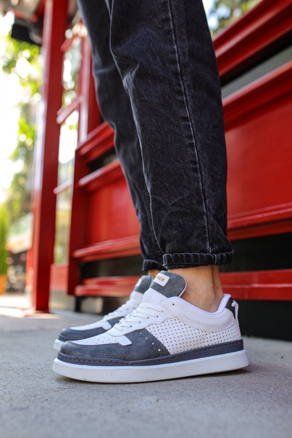 CH201 Hercules Erkek Günlük Bağcıklı Cilt Spor Sneaker Ayakkabı CBT - Beyaz/Antrasit Erkek Ayakkabı CH201 Hercules Erkek Günlük Bağcıklı Cilt Spor Sneaker Ayakkabı CBT - Beyaz/Antrasit – Chekich Erkek Ayakkabı