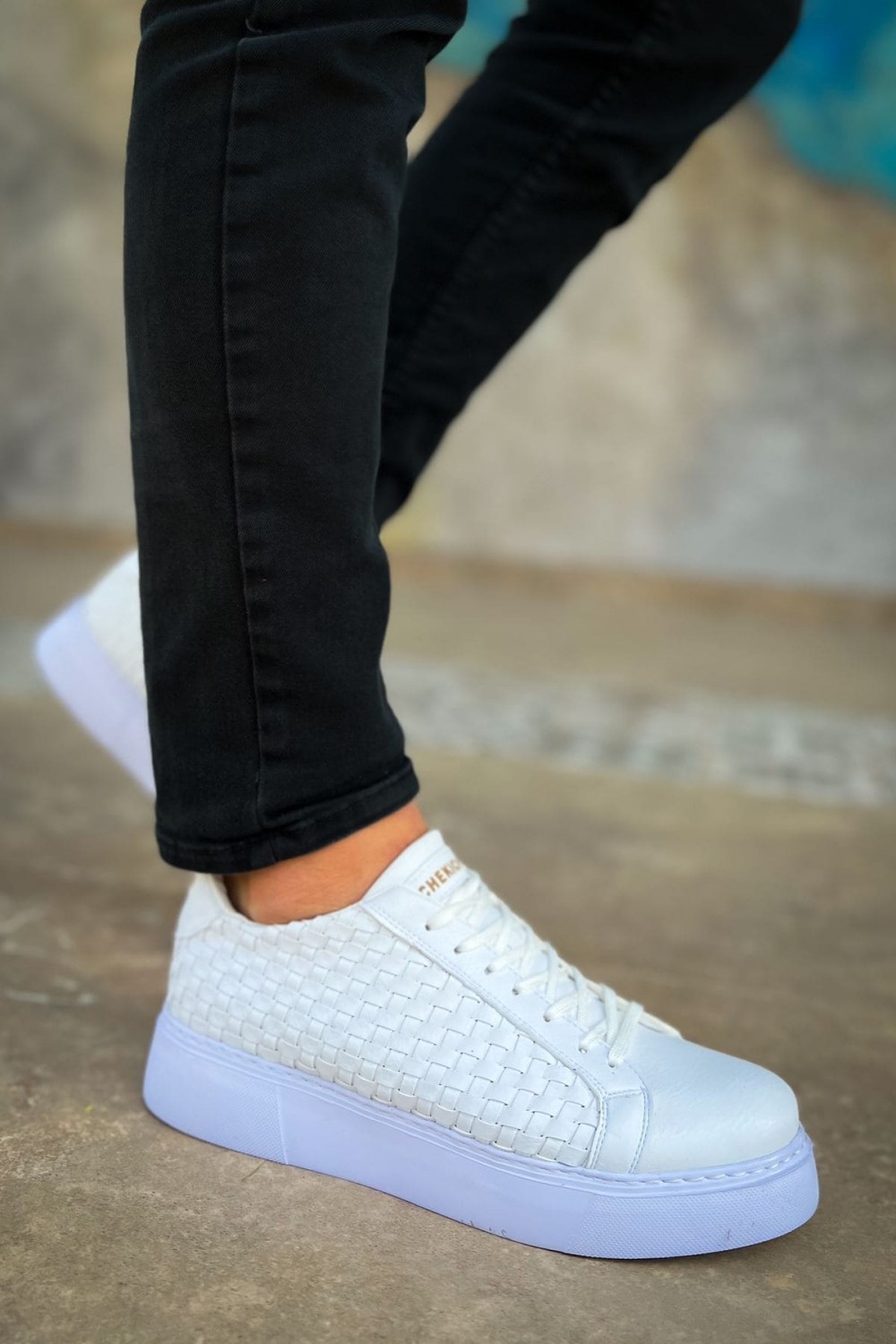 CH203 Maglieria Erkek Günlük Bağcıklı Cilt Spor Sneaker Ayakkabı CBT - Beyaz Erkek Ayakkabı CH203 Maglieria Erkek Günlük Bağcıklı Cilt Spor Sneaker Ayakkabı CBT - Beyaz – Chekich Erkek Ayakkabı
