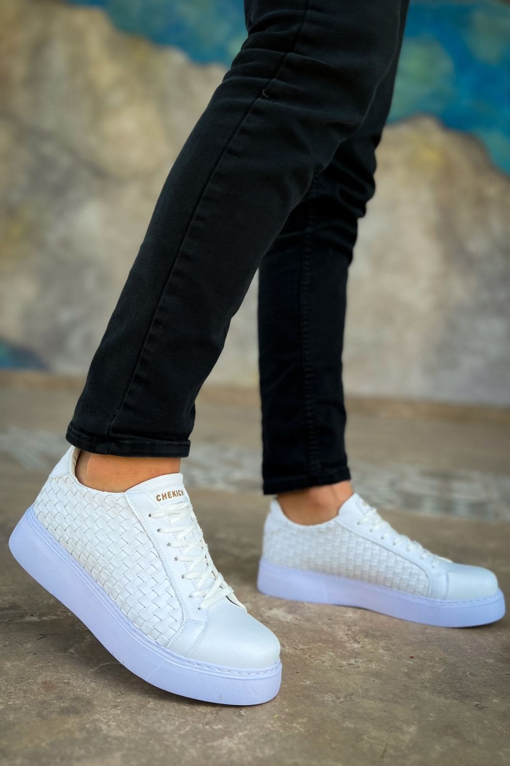 CH203 Maglieria Erkek Günlük Bağcıklı Cilt Spor Sneaker Ayakkabı CBT - Beyaz Erkek Ayakkabı CH203 Maglieria Erkek Günlük Bağcıklı Cilt Spor Sneaker Ayakkabı CBT - Beyaz – Chekich Erkek Ayakkabı