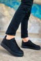 CH203 Maglieria Erkek Günlük Bağcıklı Cilt Spor Sneaker Ayakkabı CST - Siyah – Chekich Erkek Ayakkabı