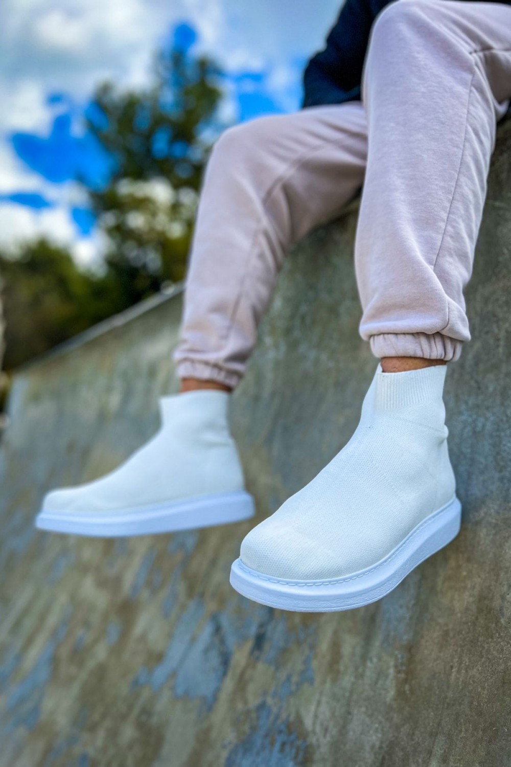 CH207 Maglieria - T Erkek Günlük Bağcıksız Triko Spor Sneaker Ayakkabı TBT - Beyaz Erkek Ayakkabı CH207 Maglieria - T Erkek Günlük Bağcıksız Triko Spor Sneaker Ayakkabı TBT - Beyaz – Chekich Erkek Ayakkabı