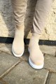 CH207 Maglieria - T Erkek Günlük Bağcıksız Triko Spor Sneaker Ayakkabı TBT - Krem