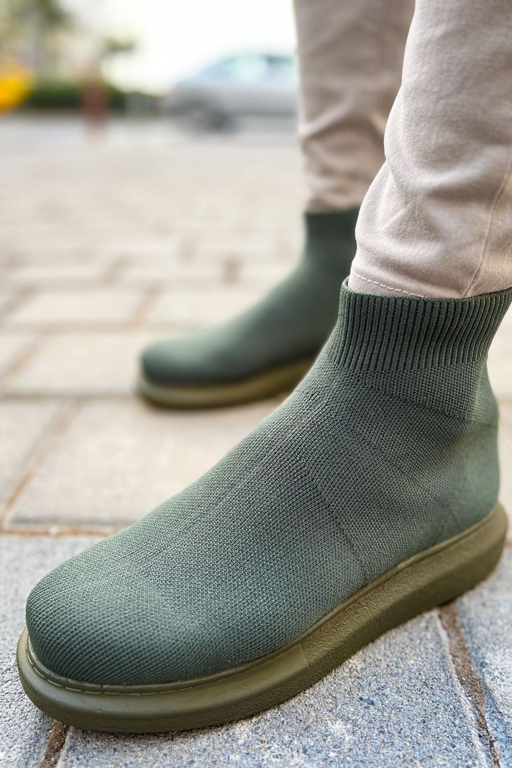 CH207 Maglieria - T Erkek Günlük Bağcıksız Triko Spor Sneaker Ayakkabı THT - Haki Erkek Ayakkabı CH207 Maglieria - T Erkek Günlük Bağcıksız Triko Spor Sneaker Ayakkabı THT - Haki – Chekich Erkek Ayakkabı