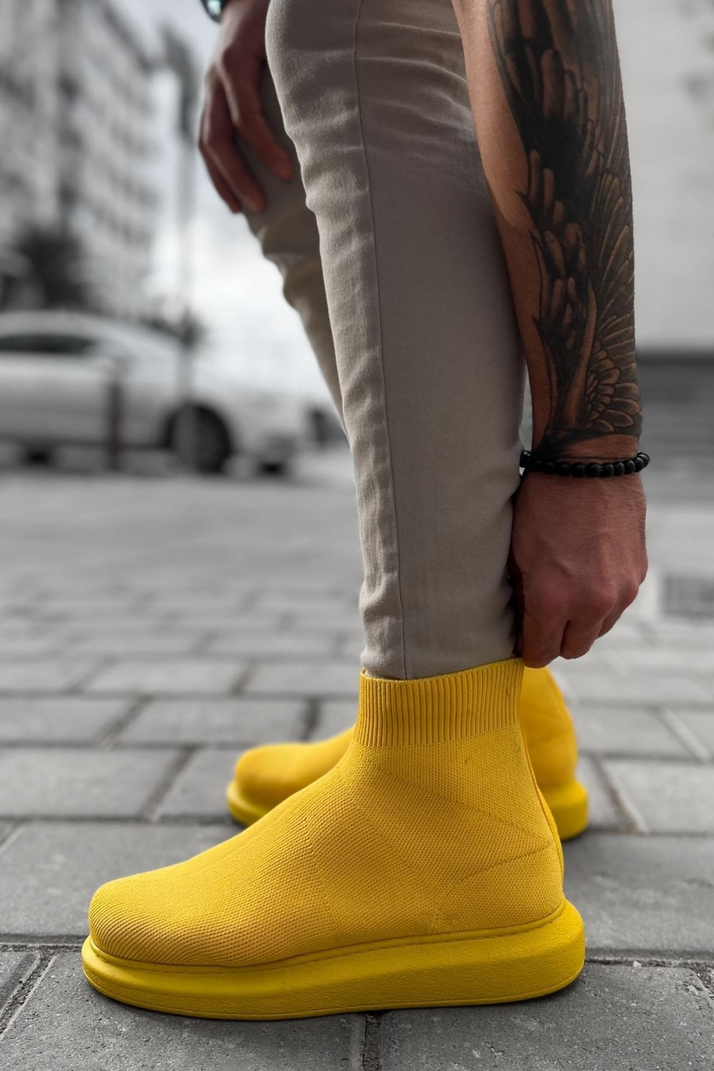 CH207 Maglieria - T Erkek Günlük Bağcıksız Triko Spor Sneaker Ayakkabı TST - Sarı Erkek Ayakkabı CH207 Maglieria - T Erkek Günlük Bağcıksız Triko Spor Sneaker Ayakkabı TST - Sarı – Chekich Erkek Ayakkabı