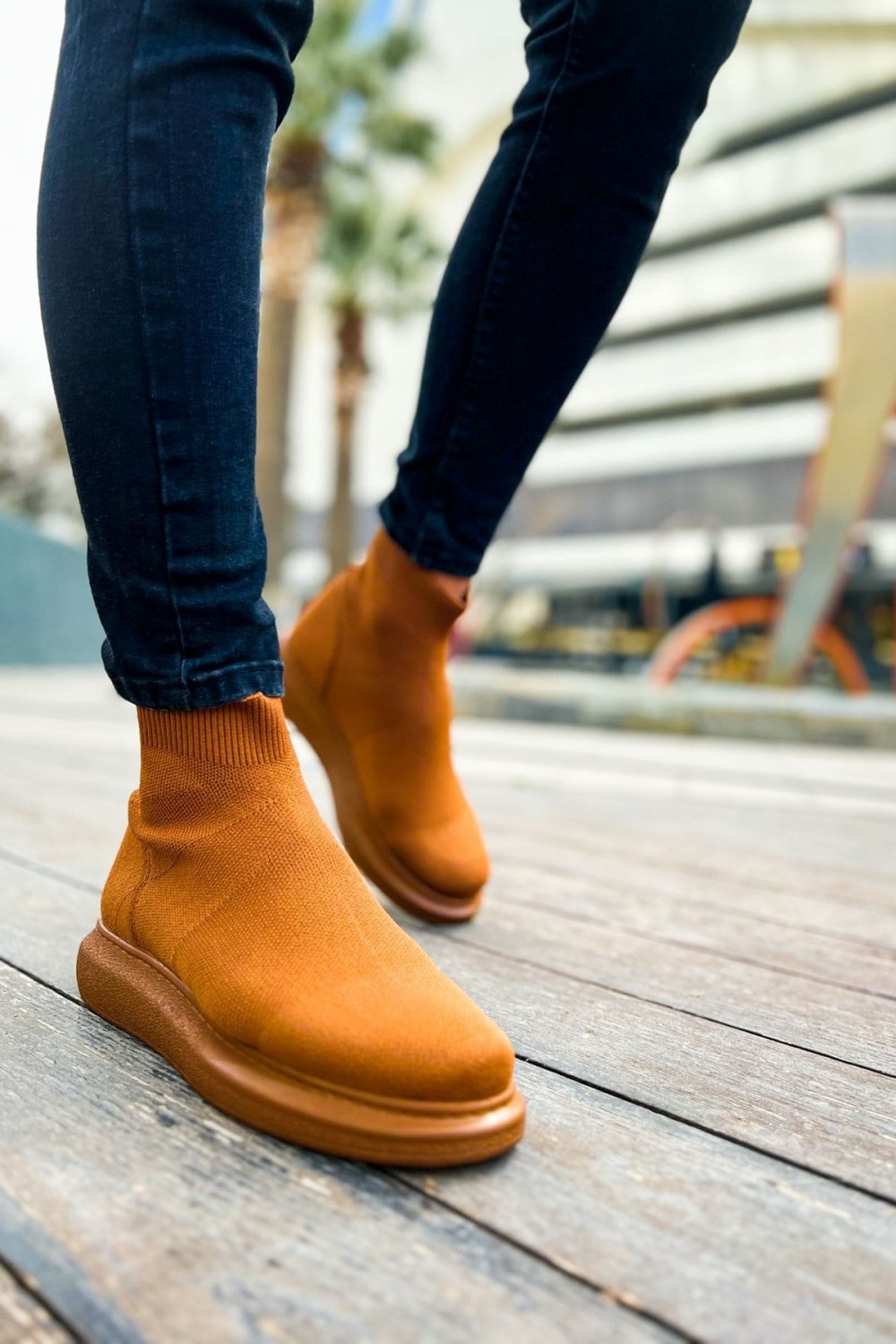 CH207 Maglieria - T Erkek Günlük Bağcıksız Triko Spor Sneaker Ayakkabı TTT - Taba Erkek Ayakkabı CH207 Maglieria - T Erkek Günlük Bağcıksız Triko Spor Sneaker Ayakkabı TTT - Taba – Chekich Erkek Ayakkabı