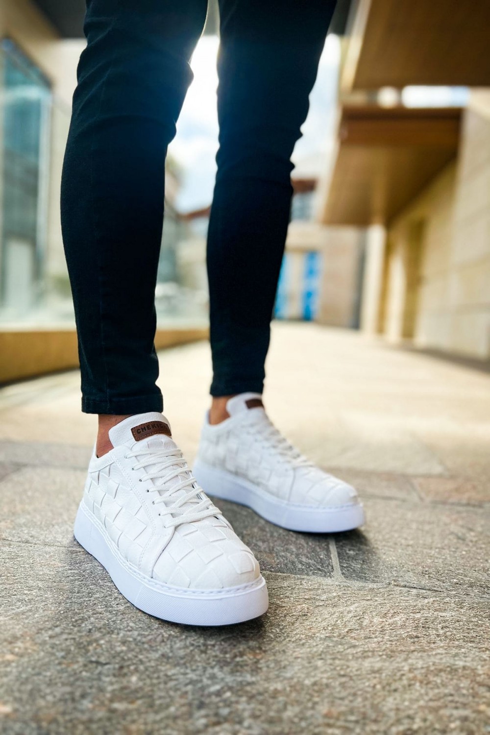 CH209 Vimini Erkek Günlük Bağcıklı Cilt Spor Sneaker Ayakkabı CBT - Beyaz Erkek Ayakkabı CH209 Vimini Erkek Günlük Bağcıklı Cilt Spor Sneaker Ayakkabı CBT - Beyaz – Chekich Erkek Ayakkabı
