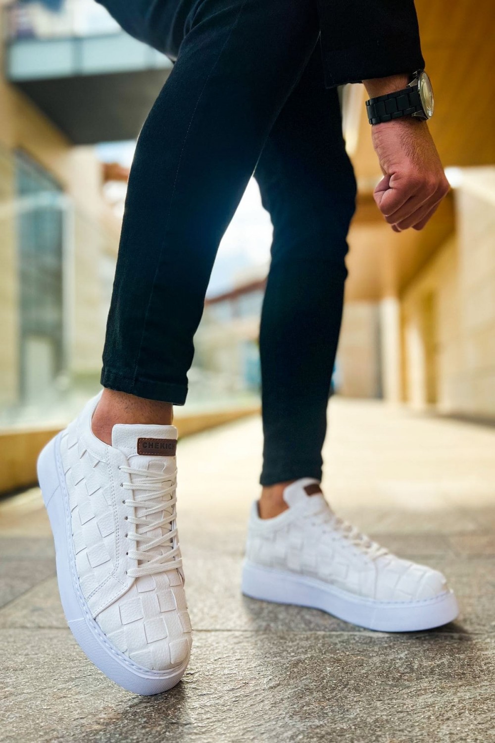 CH209 Vimini Erkek Günlük Bağcıklı Cilt Spor Sneaker Ayakkabı CBT - Beyaz Erkek Ayakkabı CH209 Vimini Erkek Günlük Bağcıklı Cilt Spor Sneaker Ayakkabı CBT - Beyaz – Chekich Erkek Ayakkabı