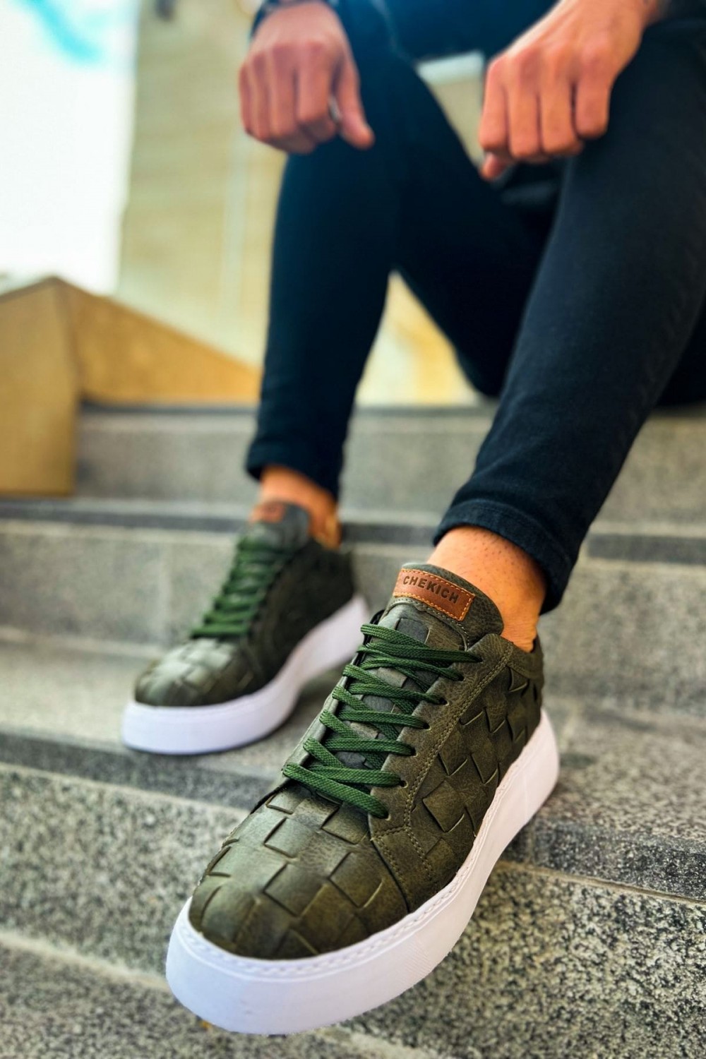 CH209 Vimini Erkek Günlük Bağcıklı Cilt Spor Sneaker Ayakkabı CBT - Haki Erkek Ayakkabı CH209 Vimini Erkek Günlük Bağcıklı Cilt Spor Sneaker Ayakkabı CBT - Haki – Chekich Erkek Ayakkabı