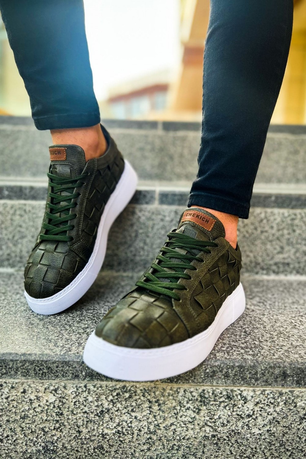CH209 Vimini Erkek Günlük Bağcıklı Cilt Spor Sneaker Ayakkabı CBT - Haki Erkek Ayakkabı CH209 Vimini Erkek Günlük Bağcıklı Cilt Spor Sneaker Ayakkabı CBT - Haki – Chekich Erkek Ayakkabı