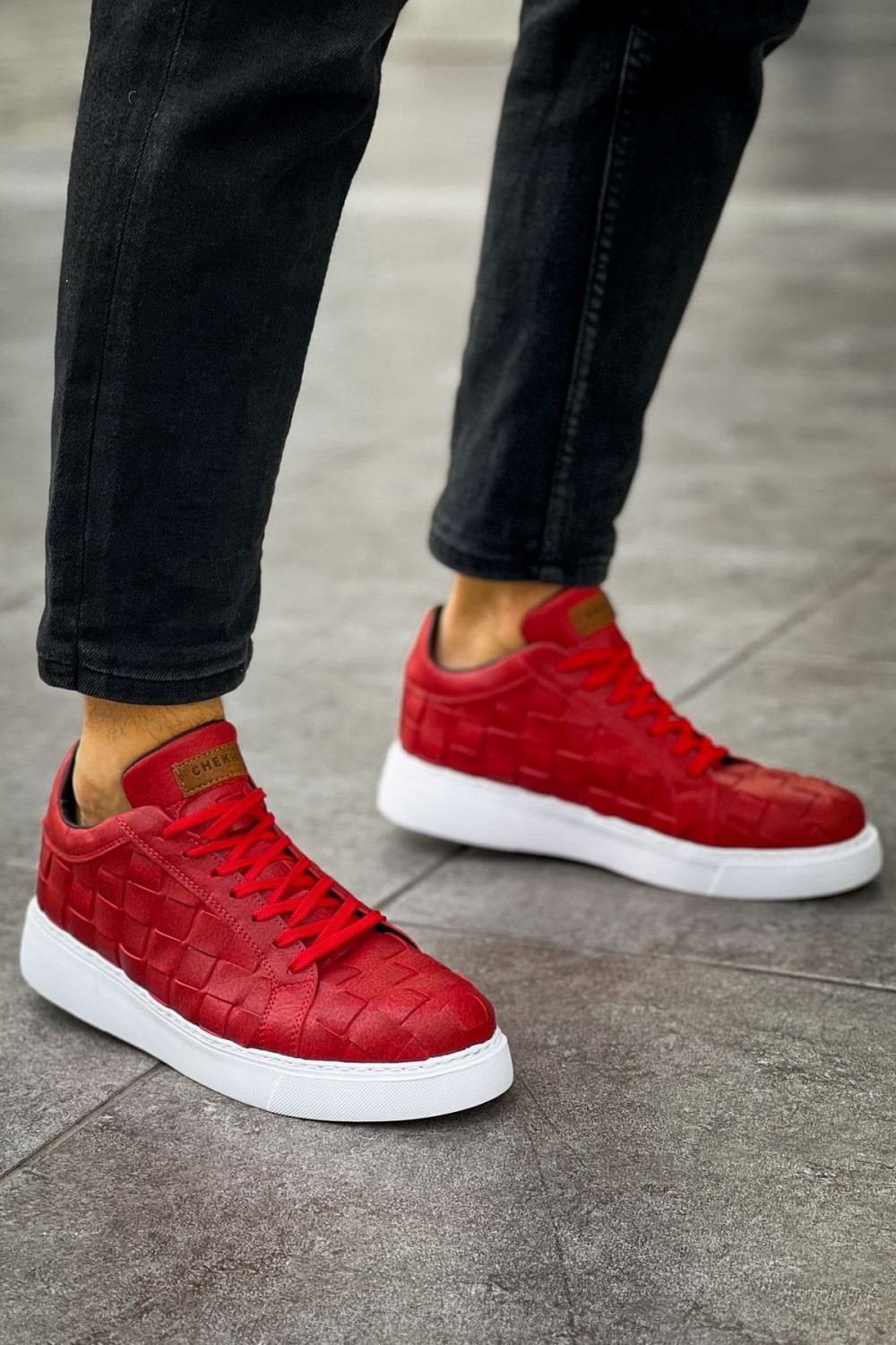 CH209 Vimini Erkek Günlük Bağcıklı Cilt Spor Sneaker Ayakkabı CBT - Kırmızı Erkek Ayakkabı CH209 Vimini Erkek Günlük Bağcıklı Cilt Spor Sneaker Ayakkabı CBT - Kırmızı – Chekich Erkek Ayakkabı